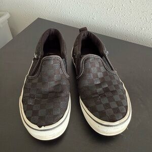 Vans Black and White Checkered Kids Sneakers